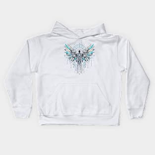 Digital Seraph: Futuristic Angel Kids Hoodie